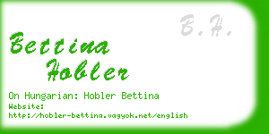 bettina hobler business card